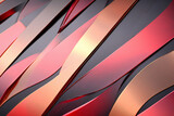 Fototapeta Sypialnia - Wallpaper bunter Hintergrund abstrakte Formen schwarz, rot, gold, Metalle Aluminium Stahl gebürsted mit Chrom