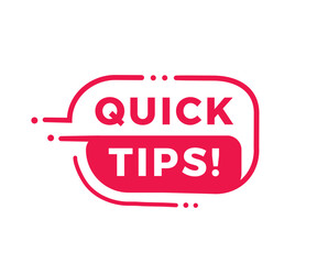 Wall Mural - Quick tips badge icon modern style. Banner design for business, advertising. Vector label.
