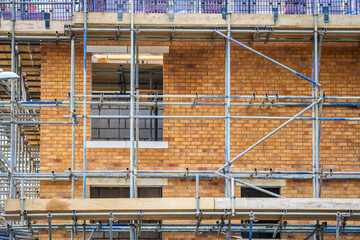 Wall Mural - Construction aparments building site in england uk.