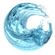 water liquid splash in sphere shape 3d illustration.