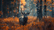 deer in the woods Background 4K Wallpaper