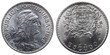 Portuguese 1 escudoalpaca coin. On the obverse the bust of the republic and the year of minting. on the reverse the value of 1 escudo and the coat of arms