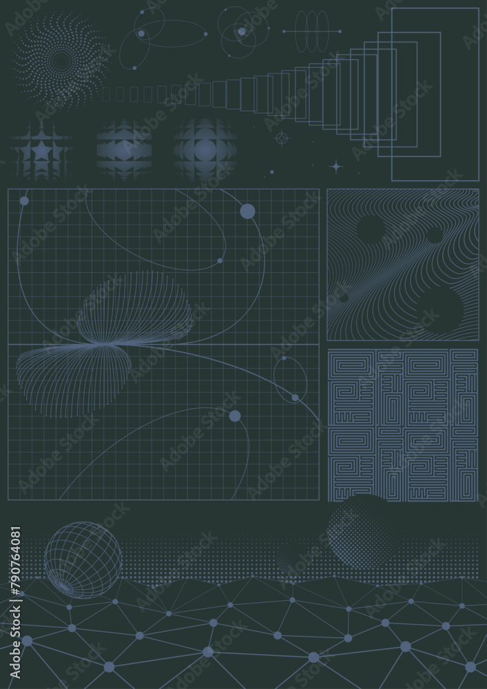 3D Effect Abstract Objects, Technology Posters, Covers, Backgrounds ...
