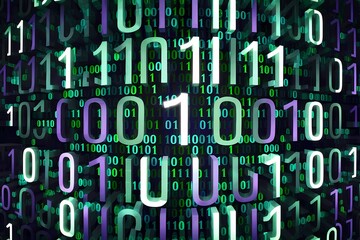 Digital binary code background