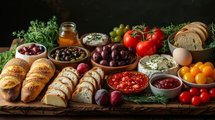 vegetables on a wooden table