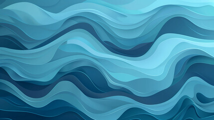 Sticker - abstract blue waves