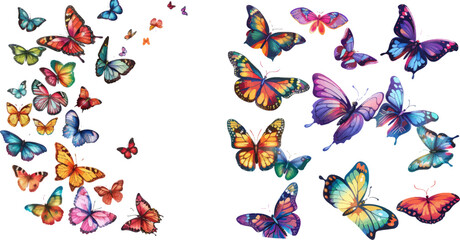 Aufkleber - Butterflies in flight