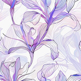 Fototapeta Sport - Iris background, delicate pattern, seamless wallpaper