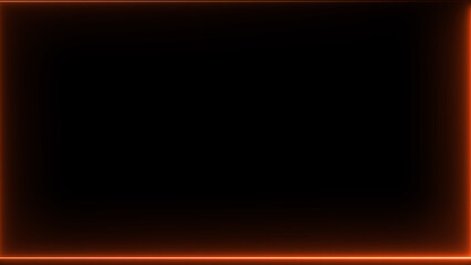 Wall Mural - abstract glowing fire effect neon light rectangle frame icon background illustration.