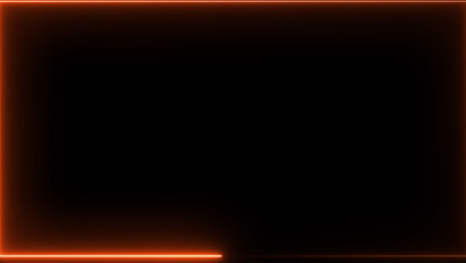 Wall Mural - abstract glowing neon light rectangle frame icon background illustration 4k.