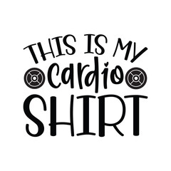 Canvas Print - This is my cardio shirt, sweating shirt, cute mom shirt, my cardio shirt, eye rolling is, heart rate shirt, funny sarcasm gift