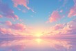Colorful clouds in the sky, dreamy with a pink, blue, yellow and green color scheme, fantasy and colorful