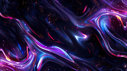 Wall Mural - Dark Holographic Rainbow Holo Swirl Background