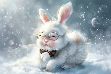 Sticker - Bunny illustration