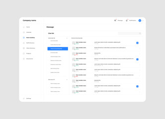 Wall Mural - company chatting message list ui design
