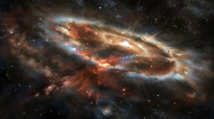 Wall Mural - Majestic Cosmic Nebula: Interstellar Dust and Star Formation in Space