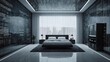 Futuristic interior in sci-fi style, bedroom  13