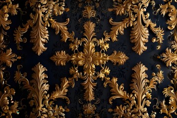 baroque wallpaper background  Generator AI 