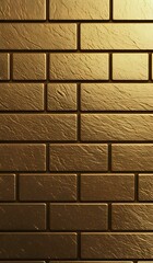 Sticker - Gold brick background texted wall surface.  AI Generated.