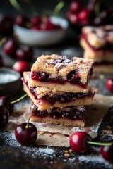 Canvas Print - Cherry dessert