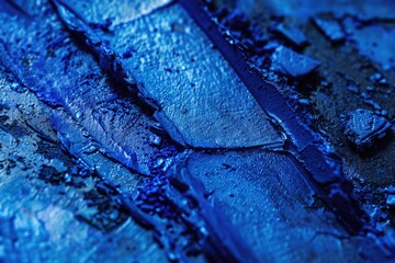 ultramarine blue art: coloured pigment with cobalt accents and colourful hue dust