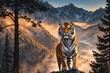 king tiger of the mountain. Generative AI