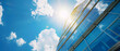 Gleaming Corporate Skyscraper Against a Radiant Blue Sky. Generative AI