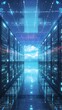 Expansive Cloud Computing Data Center with Rows of Servers and Storage Devices Symbolizing the Scalability and Flexibility of Modern Digital