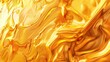 Abstract background created from digitally generated golden fluid foil texture