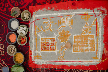 Wall Mural - Hindu wedding ritual