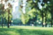 © Daniil - Blurred background of green park with trees
