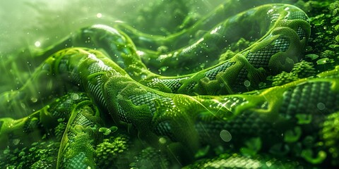 Wall Mural - Green Technology and Sustainability conceptual snake photo