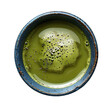 Green matcha tea in cup PNG Healthy green tea in blue cup  top view PNG. Matcha tea isolated