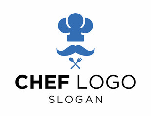 The logo design is about Chef and was created using the Corel Draw 2018 application with a white background.