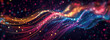 Colorful optical fiber data stream illustration