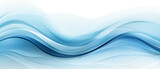 Fototapeta Do akwarium - Sleek Blue Wavy Lines on White Background For Modern Design