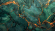 sfondo astratto in marmo verde con venature dorate, tecnica giapponese kintsugi, finta texture di pietra artificiale dipinta, superficie marmorizzata, illustrazione digitale di marmorizzazione