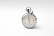 Mechanical stopwatch on white background