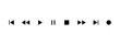 © Volodymyr - Media player button icons set. Pause, rewind, back, forward icon. Ui elements. Music Video player control buttons. Vector illustration.