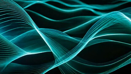 Wall Mural - technology digital wave background, wavy motion graphic abstract particle, digital concept