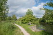 footpath beside Goldach river, recreational area Schwindegg