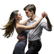 © DesignVectX - Elegant couple dancing tango on a transparent background