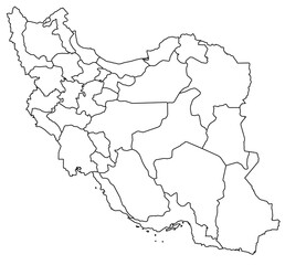  Outline of the map of Iran with regions