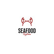 Crab logo design for seafood restaurant illustration idea