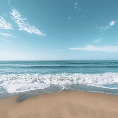 Poster - The ocean is calm and the sky is clear