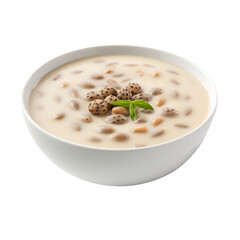 Wall Mural - Tasty Lotus Seed Soup isolated on white background