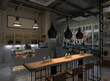 3d render of restaurant cafe