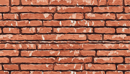 Poster - Old red brick wall background