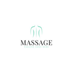 Wall Mural - Massage therapy logo design illustration idea