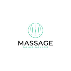 Wall Mural - Massage therapy logo design illustration idea